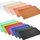 uxcell Waterproof Under Sink Mat for Kitchen, 34" x 22" Silicone Under Sink Liner Drip Tray Organizer Mats for Kitchen Bathroom Cabinet, Pet Feeding Mats, Pink