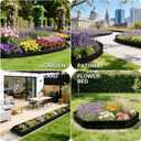 Metal Landscape Edging 6 Pack 40" L x 8" H, Galvanized Steel Landscape Lawn Edging with 90 Degree Rounded Top, Heavy Duty Lawn Edging, Easy-to-Install, Flower Bed Yard Pathway Divider