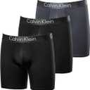 Calvin Klein Men's Micro Mesh Boxer, 3-pack (Large, Black/Black/Grey)
