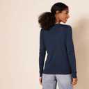 Amazon Essentials Women's Lightweight Crewneck Cardigan Sweater (Available in Plus Size) (Medium, Navy)