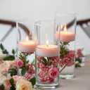12 Pack Glass Cylinder Vases 8 Inch Tall Clear Flower Bulk Vase for Centerpieces Hurricane Floating Candle Holder for Table Home Home Decor Floral Shelf Party Dining Wedding Holiday Decoration