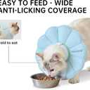 Touchdog Soft Cat Cone Collar, Waterproof Recovery Collar for Cats After Surgery, Lightweight Elizabethan Collar for Kittens, Small to Large (Blue, S) (Blue)