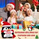 2 x Funny Christmas Positive Crochet Penguin, Christams Holiday Gifts for Women Men Wife Husband Mom Dad Daughter, Small Stocking Stuffers Gifts for Boyfriend Girlfriend Couples Teen, Emotional Cute Decor