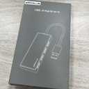 USB Hub, Multiport USB Splitter Adapter, 2 ft Long Cable USB 3.0 Hub, USB Extender for Laptop, PC, iMac, Surface Pro, MacBook, Mac Pro, Flash Drive, XPS, Mouse, HDD (Longline Black-Plastic)