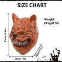 Scary Dog Mask for Adults  Realistic Latex Animal Full Head Mask for Halloween Cosplay Party Costume Props