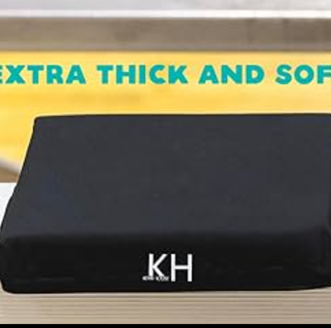 KIMI HOUSE Black Chair Cushion, Stadium Seating for Bleachers, Best for Camping, Bleachers, Sports Events Black