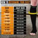Doc Miller Open Toe Compression Socks, 20-30 mmHg, Toeless Compression Sleeves for Legs, Knee High Stockings for Shin Splints, Varicose Veins, Travel, Calf Support & Muscle Recovery, Men & Women, Pair,XL