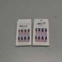 Brown Press on Nails Long Almond Fake Nails Stiletto Nails Press ons French False Nails with Glossy Stick on Nails Fall Acrylic Nails Full Cover Brown Gradient Artificial Nails for Women Girls48 Pcs