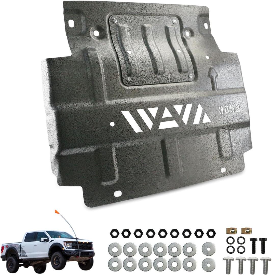 PACEWALKER FL3Z-5D032-D Lower Front Engine Splash Shield for Ford F-150 2015-2023 2.7L 3.3L 3.5L 5.0L Replace Engine Splash Shield Guard(Not 19-20 F-150 XLT,19 F-150 3.5L,5.0L,21-24 F-150 XL STX 2.7)