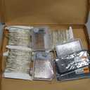 4Pack 80FT 240LED Christmas Fairy Lights Battery Operated with Remote & Timer | 8 Modes Twinkle String Lights Battery Powered Indoor Outdoor Waterproof for Bedroom Wedding Christmas Dcor (Warm White)