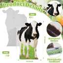 4FT Cow Cardboard Cutout Life-Size Animal Cutout Realistic Farm Animal Photo Booth Prop Decor for Parties, Farm-Themed Events, Classrooms, Birthday Decoration Supplies 29.76 x 47.24 Inches
