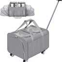 Expandable Pet Carrier with Wheels, Double Cat Dog Carrier 21"x 17"x 16" up to 40 Lbs, Rolling Pet Carrier for Cats and Dogs, Extra Large Pet Travel Carrier, Ideal for Outdoor/Travel