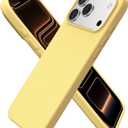 ORNARTO Compatible with iPhone 17 Pro Max Case 6.9", Slim Liquid Silicone 3 Layers Soft Gel Rubber Shockproof Protective Cover with Anti-Scratch Microfiber Lining-Buttercream Yellow