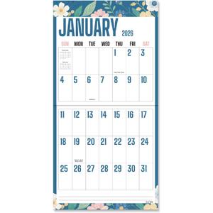 SUNEE Wall Calendar 2025-2026, Large Print Wall Calendar Sep.2025 - Dec.2026, 16-Months, Monthly Planner with Big Grid, Large Floral Colorful