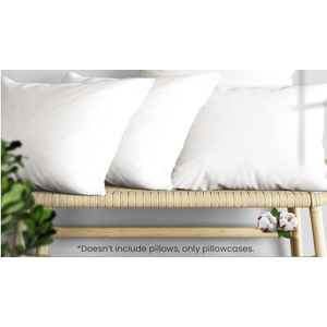 1000 TC White Standard Pillowcases Set of 4 100% Egyptian Cotton Pillow Cases with Long Staple Cotton & Sateen Weave, Silky Soft Hotel - Like Bed Pillow Covers for Comfy Sleeping, Snug Fit