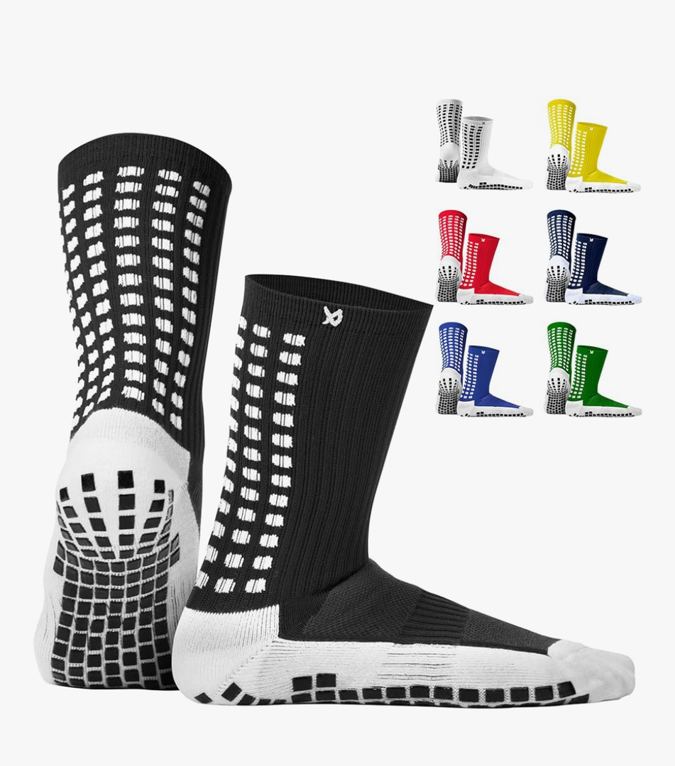 Lux Dual Grip Socks - Soccer Grip Socks for Men and Women. GripArray Performance & Comfort