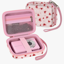 Digital Camera Case for CAMKORY for Kodak Pixpro for VAHOIALD FHD 1080P for QUOLODOO for Fleafer for Polaroid for Canon Small Cameras Holder Bag(Box Only) Light Pink