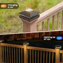 Solar Post Cap Lights Outdoor 11-Pack, Black Waterproof Solar Powered Deck Fence Lights Fit 4x4 Wood/Vinyl Posts, Bright Warm White for Patio, Porch