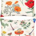 Juexica 2 Pack Chaise Lounge Headrest Pillow, Outdoor Beach Chair Pillow with Strap 16 x 11 Inches Waterproof Recliner Resting Pillows for Beach Office Chair(Colorful Floral)