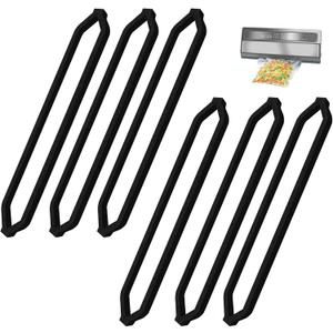 Food Sealer Gasket for Vacuum Sealer Machine, Foam Gasket Sealing Upper and Lower Replacement Parts Compatible with GERYON Food Saver E2900/E2901 Series, 6 Pcs