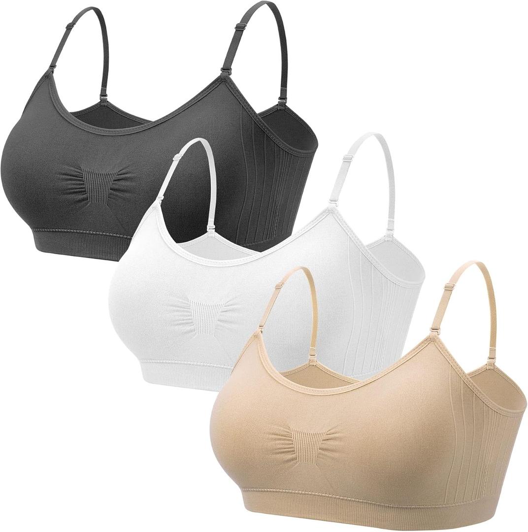 Coobie Seamless Scoopneck Bra (X-Large, Multicolor 3 Pack)