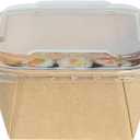 Restaurantware-LIDS ONLY: Matsuri Vision 5.4 x 5.4 x 0.7 Inch Lids For Sushi Containers, 100 Airtight Lid - Containers Sold Separately, No-Fog Design, Clear Plastic Covers, For Sushi Boxes