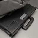Mobile Folding Utility Cart with Canvas Storage Organizer Bag, Rolling Cart, Black/Grey