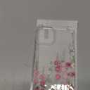 GVIEWIN for iPhone 13 Case Floral, with Screen Protector&Camera Lens Protector,[Non Yellowing] Soft Shockproof Clear Phone Protective Cover for Women, Flower Pattern Design 6.1"(Alcea/Red)