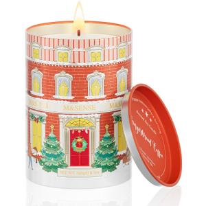 M&SENSE Gingerbread Coffee Christmas Candles, Warm Scented Holiday Candle with Gingerbread Cookie, Chocolate & Coffee Bean, Soy Wax 11.3oz 70 Hour Clean Burn, Cozy Winter Home Decor, Christmas Gifts