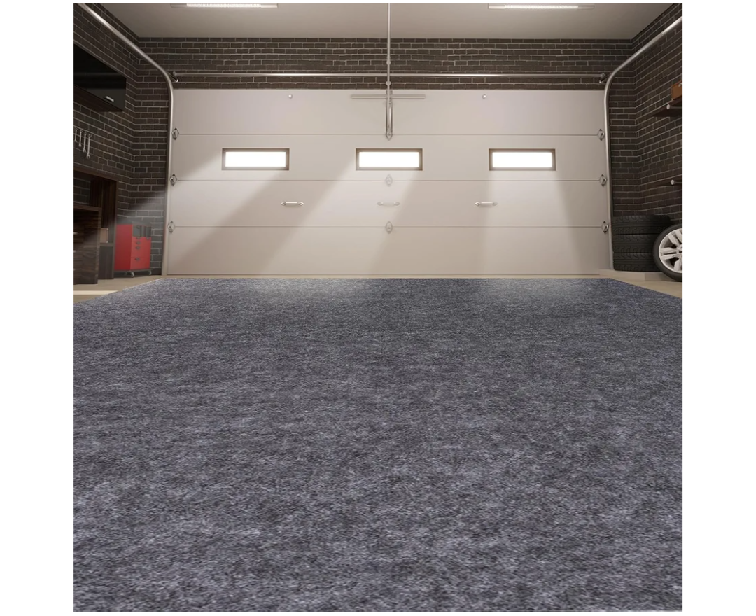 Garage Mats Oversize Garage Floor Mat for Under Car, 7.4 x 8.4 Ft Non-Slip Gray Garage Flooring Carpets, Absorbent Oil Garage Parking Mat, Waterproof Mats