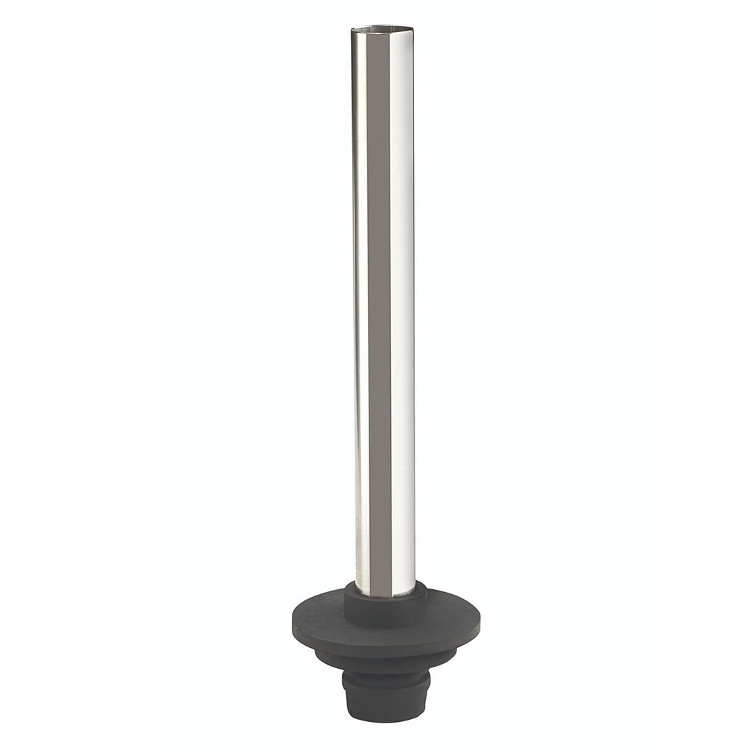 Krowne 23-151 Universal Drain Pipe with Rubber | Overflow Tube Prevents Bar Top Water Spill for Commercial Kitchen Restaurant Foodservice | Fits 1", 1.25" and 1.5" Bar Sink Drain | Stainless Steel