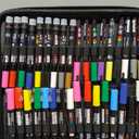 Posca Exclusive Acrylic Paint Markers Gift Set of 62 with Case, Great for Kids and Adults, For Coloring Decorations, Canvas, Glass or Wood, Includes 350, 1MR, 1M, 3M, 5M, 7M, 8K, & 17K
