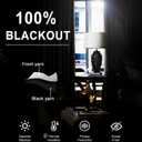 XWZO 100% Blackout Curtains 84 Inches Long with Tiebacks- Heat and Full Light Blocking, Thermal Insulated Window Panels with Grommets for Bedroom/Nursery, Dark Grey, W52 x L84, Set of 2 Draperies