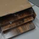 QEEIG 10" Deep Floating Shelves for Wall - 10 x 16 inch Book Shelf Bathroom Bedroom Kitchen Living Room Hanging Bookshelf Farmhouse Set of 3, Rustic Brown (025-40BN3)