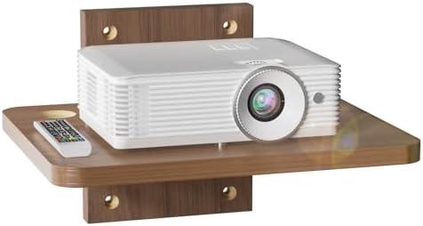 WALI Floating TV Shelf, 1 Tier Projector Shelf for DVD Players, Routers, Game Consoles, Cable Boxes, Living Room Decor Accessories, Wall Mount Shelves Holds Up to 22lbs (CS201N), 1-Shelf, Walnut Brown