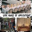 Lounsweer 6 Pcs Halloween Bat Candles 10 Inch White Taper Candlesticks with Black Bat Prints, Dissolvable Real Wax Candles for Halloween Ghost Party Table Decoration