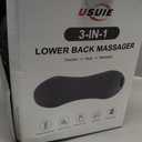 USUIE 3-in-1 Rechargeable Electric Lumbar Support Pillow with Heat & Massage & Traction, Ergonomic Lower Back Massager for Pain Relief Deep Tissue, Ideal for Car/Bed/Sleeping/Office Chair/Travel