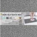 Non Slip Bathtub Mat, Anti Slip Bath Mat 0.6" Extra Thick, Quick Dry Bath Tub Anti Slip Shower Mat, Loofah Non-Slip Bath Mat for Tub Bathroom Pool Kitchen Entryway Home Hotel(Grey 16x27)