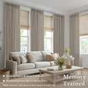 Taupe Pleated Linen Curtains 102 Inches Long for Living Room 2 Panels Set Greyish Beige Flax Pinch Pleat Drapes Back Tab Farmhouse Ceiling Floor 102 Inch Window Curtains Bedroom Burlywood Birch
