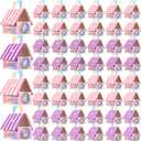 48 Pcs Unicorn Party Favor Boxes Cute Rainbow Adopt a Unicorn Theme Candy Goodies Gift Bag for Girls Birthday Party Decorations Supplies, 4.7 x 4 x 5.3 Inch