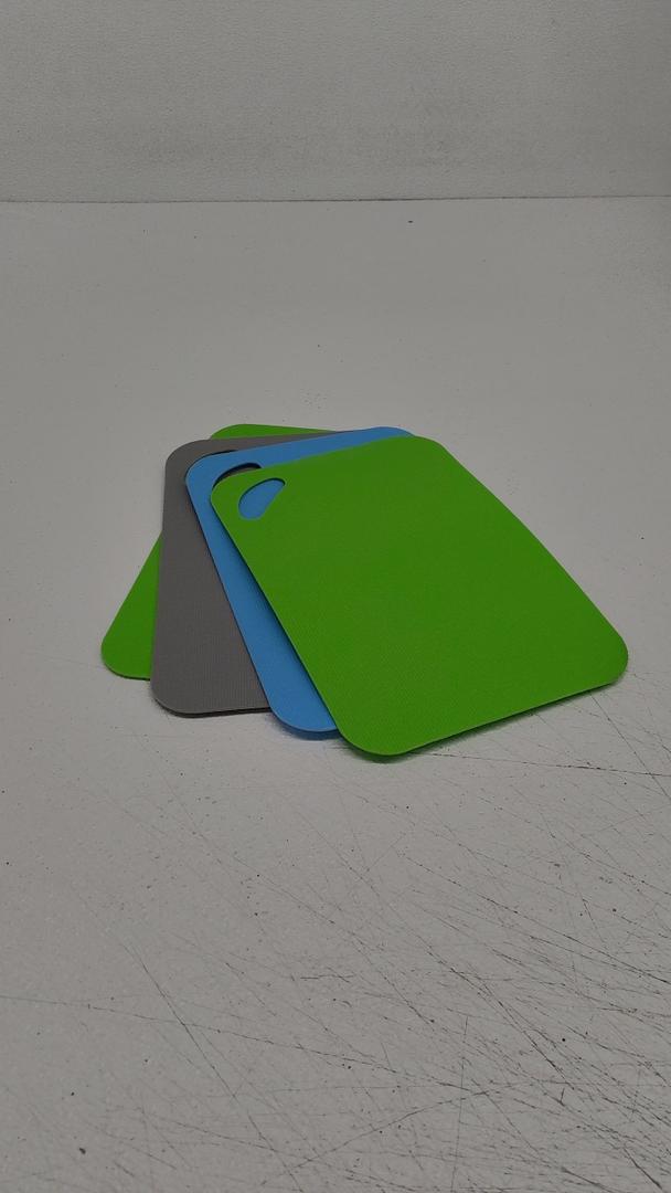 Jacent Plastic Cutting Board Set: 4 Count, Multicolored, Non-slip Mats for Meat and Vegetables, Non-Slip Cutting Mat, Chopping Board, Kitchen Prep Cutting Mat For Onions, Tomatoes, And More