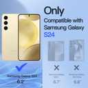 JETech Privacy Screen Protector for Samsung Galaxy S24 5G 6.2-Inch, Anti-Spy Tempered Glass Film, Fingerprint ID Compatible, 2-Pack