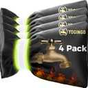 2 x Outdoor Faucet Covers for Winter Freeze Protection, Hose Bib Covers for Winter, Water Spigot Cover Winter Insulated, 4 Pack 5.9" x 8.3" Pipe Wrap Insulation Cover Socks Outside Faucet Freeze Protector (Black)