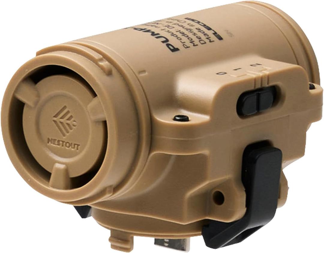 NESTOUT Pump-1 Air Pump for Camping, Modular Outdoor Inflator for NESTOUT Batteries (Sold Separately), Quiet Dual-Speed Brushless Motor, 8 Nozzles for Mattress, Pads & Floats