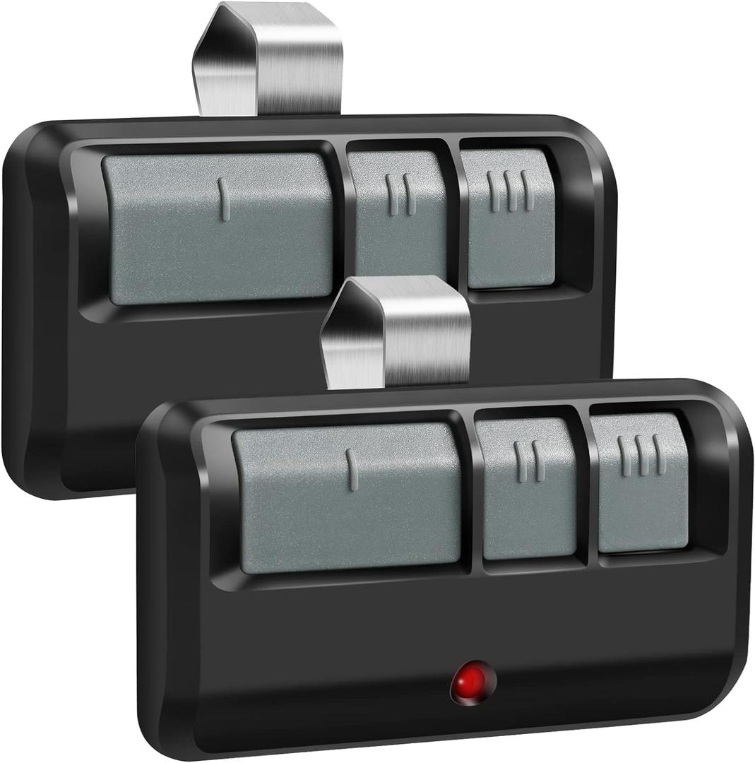 2 Replacement for Liftmaster Chamberlain Sears Craftsman 893MAX Garage Door Opener Remote 2 Pack (Grey)