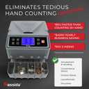 Cassida C300 Professional USD Coin Counter, Sorter and Wrapper/Roller, 300 coins/min, with Quickload and Printing-Compatible,Gray, Portable