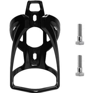Inscool Bike Water Bottle Holder, Universal Beverage Holder Cages Bike Accessory with Screw Tool, Durable Lightweight Plastic for Bikes, Bike, Road/Mountain Bike (Black And Red, 2 Pack)