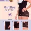 Fajitex Fajas Colombianas Moldeadoras High Compression Garment Tummy Control Shapewear for Women, Abdomen Control Shapewear (Black, XXL)