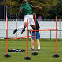 Orange Adjustable Height Agility Hurdle Set Multi-Function Soccer Trainning Pole Set Coaching Sticks with Rubber Base