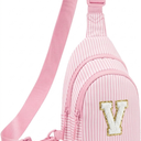 Viverte Gifts for 8 9 10 11 12 Year Old Girls Sling Bag Crossbody Bags Fanny Pack for Teen Girls Personalized Gifts for Women (Light Pink)